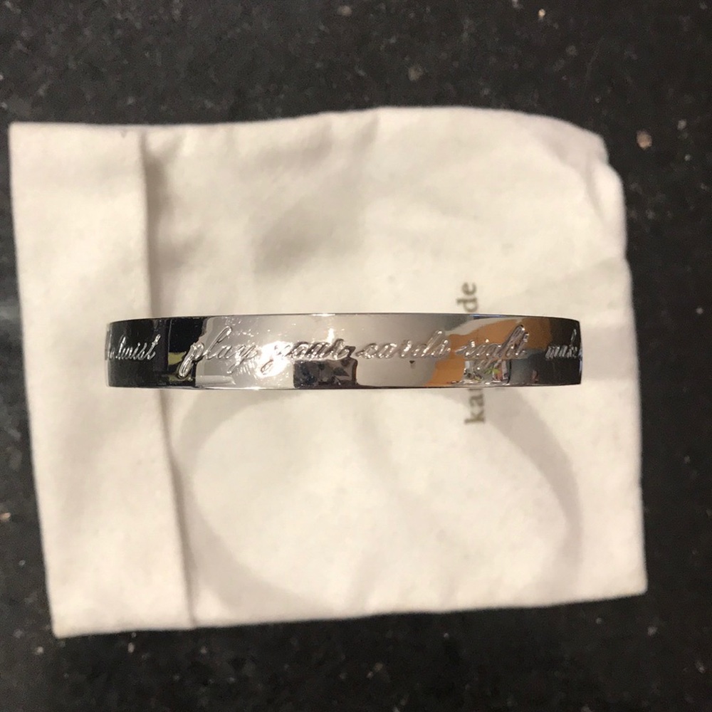 Kate Spade Silver motivational bangle!!